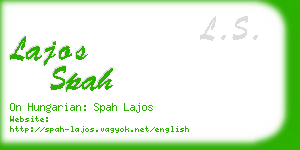 lajos spah business card